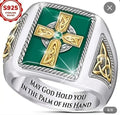 Vintage S-925 Irish Celtic Cross Ring