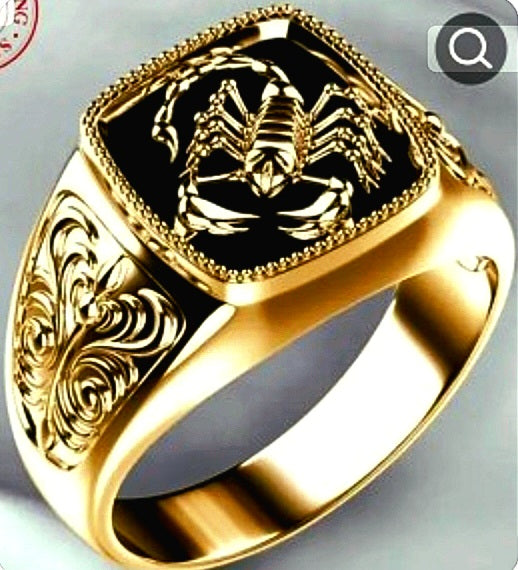 Gold Tone Alloy Scorpion Ring