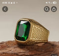 Men's Lush Hand Crafted Vibrant Green stone