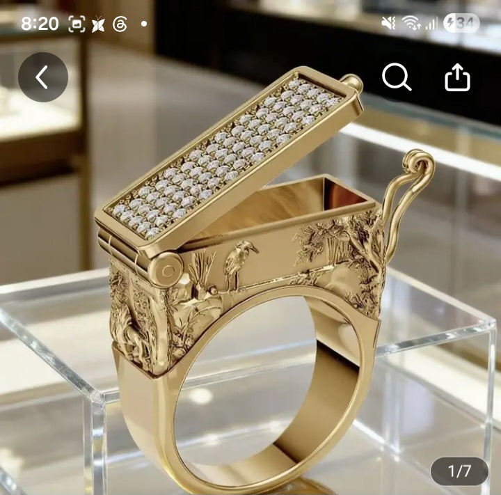 The Secret Compartment Gold storage Ring