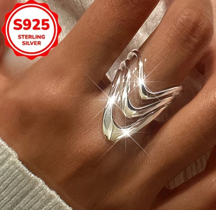 Women's S-925 Timeless Hand Crafted Classic Ring