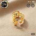 Women's Stainless Steel Gold Plated Open End Ring
